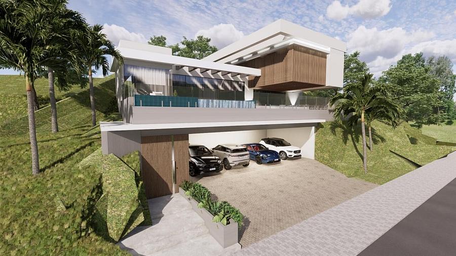 Casa com piscina de borda infinita  venda no Bosque das Manses, So Jos